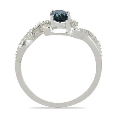 BUY STERLING SILVER REAL LONDON BLUE TOPAZ GEMSTONE CLASSIC RING